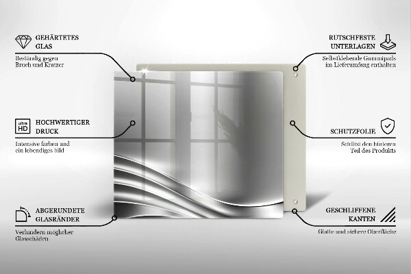 Steklena podloga za rezanje Kovinska konstrukcija