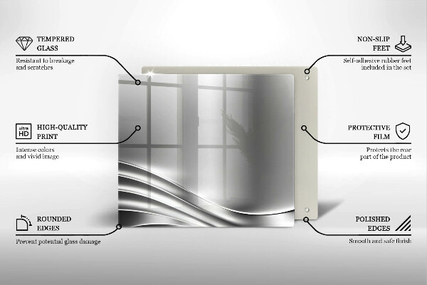 Steklena podloga za rezanje Kovinska konstrukcija