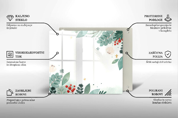 Steklena podloga za rezanje Akvarelni listi