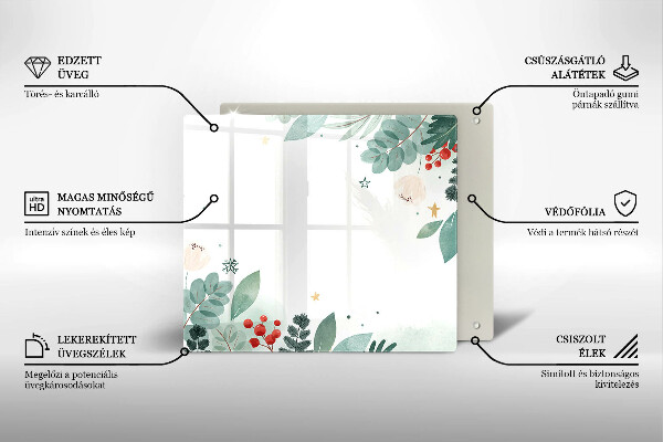 Steklena podloga za rezanje Akvarelni listi