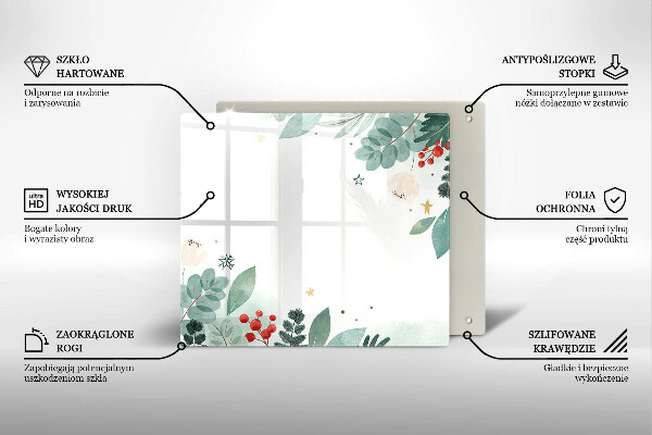 Steklena podloga za rezanje Akvarelni listi