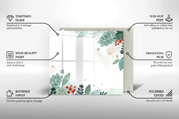 Steklena podloga za rezanje Akvarelni listi