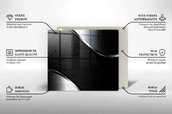 Steklena podloga za rezanje Kovinska abstrakcija