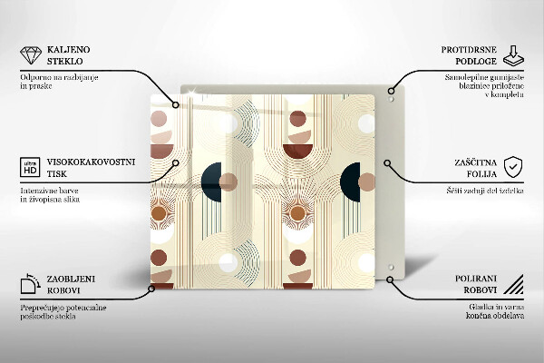 Steklena podloga za rezanje Boho geometrijske oblike