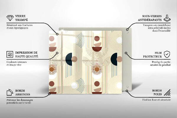 Steklena podloga za rezanje Boho geometrijske oblike