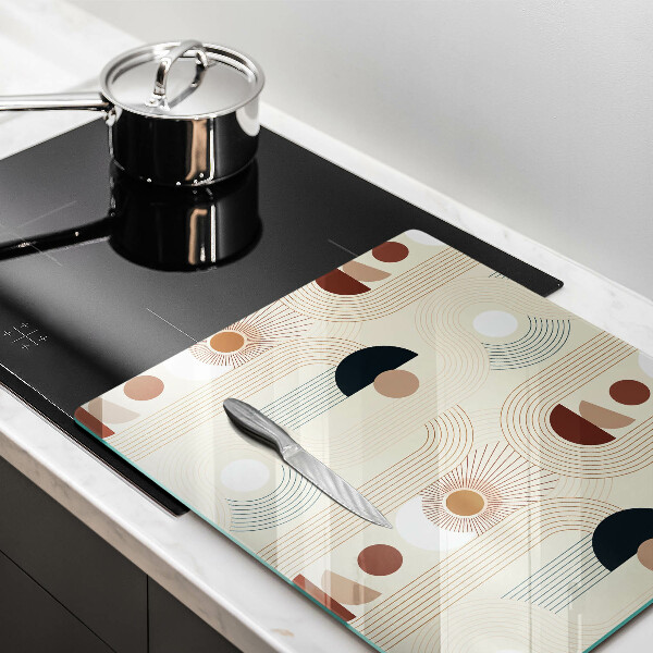 Steklena podloga za rezanje Boho geometrijske oblike