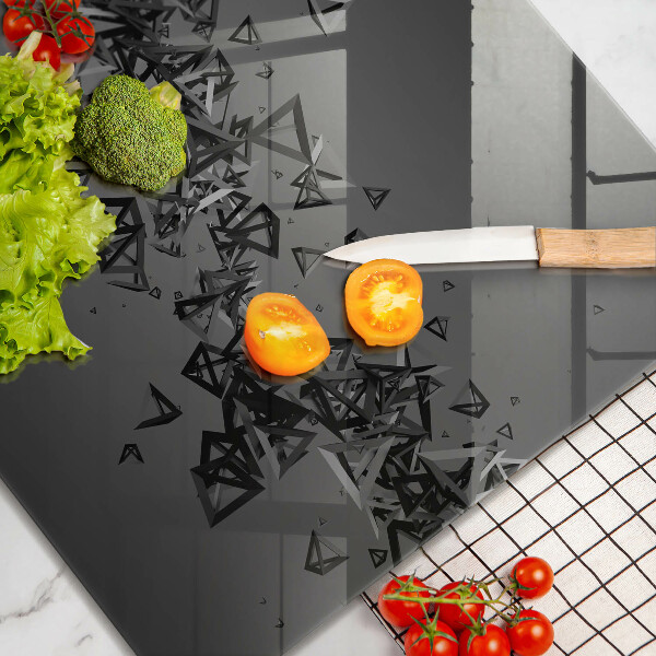 Steklena podloga za rezanje Abstraktne 3D oblike