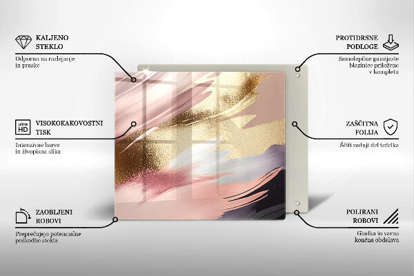 Steklena podloga za rezanje Pastelni madeži