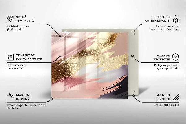 Steklena podloga za rezanje Pastelni madeži