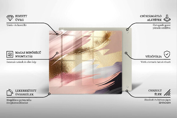 Steklena podloga za rezanje Pastelni madeži