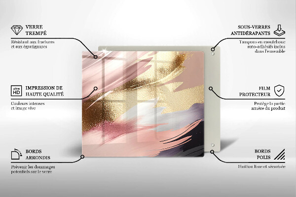 Steklena podloga za rezanje Pastelni madeži