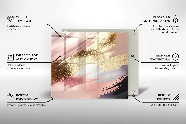 Steklena podloga za rezanje Pastelni madeži