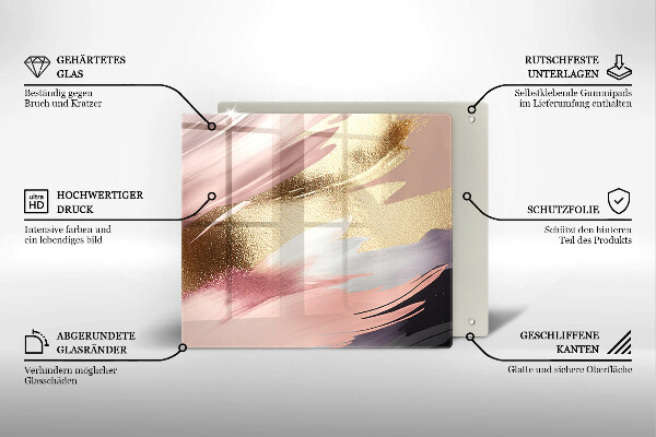 Steklena podloga za rezanje Pastelni madeži