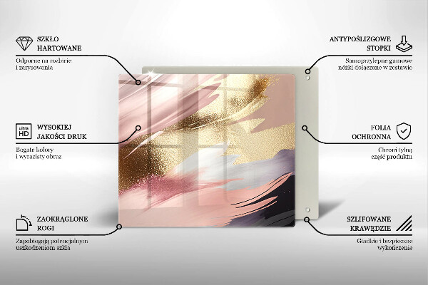 Steklena podloga za rezanje Pastelni madeži