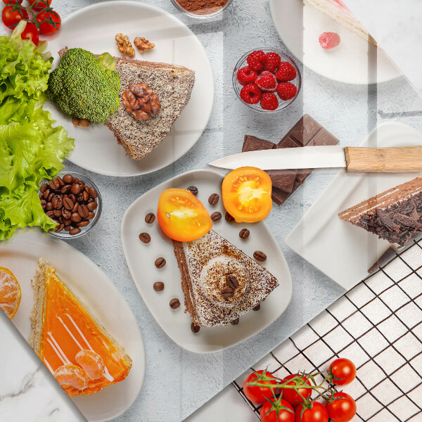 Steklena podloga za rezanje Sladkost torte