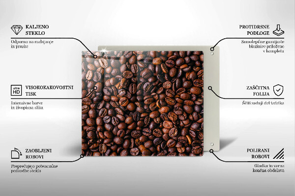 Steklena podloga za rezanje Kavna zrna