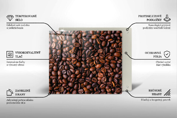 Steklena podloga za rezanje Kavna zrna