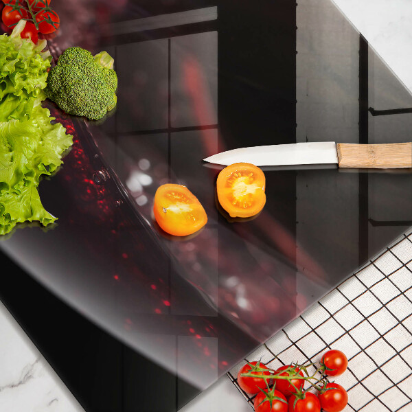 Steklena podloga za rezanje Rdeče vino v kozarcu