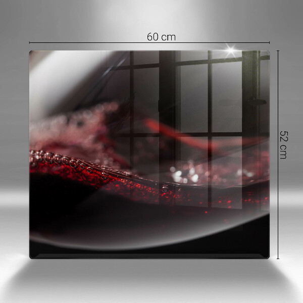 Steklena podloga za rezanje Rdeče vino v kozarcu