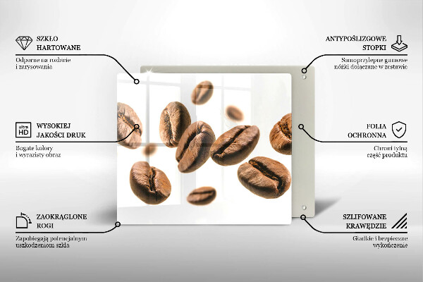 Steklena podloga za rezanje Kavna zrna