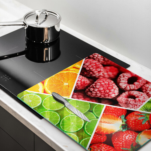 Steklena podloga za rezanje Pisano sadje