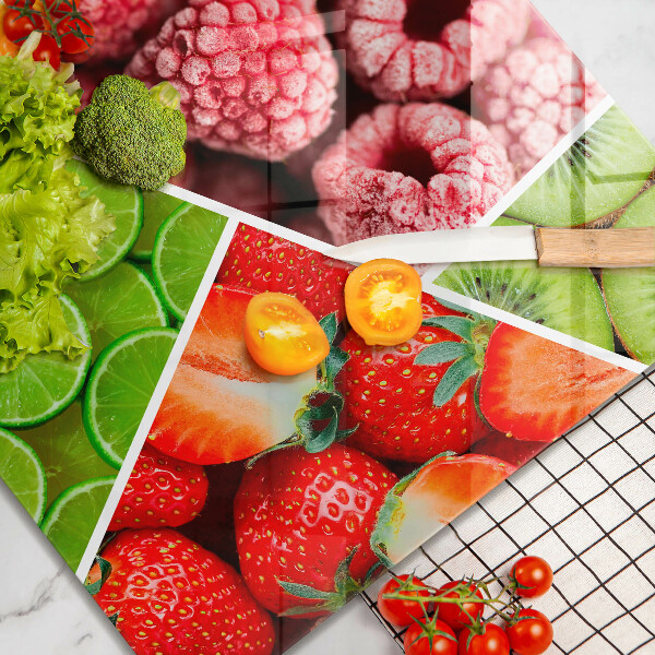 Steklena podloga za rezanje Pisano sadje