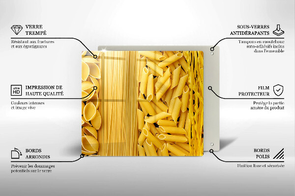 Steklena podloga za rezanje Testenine