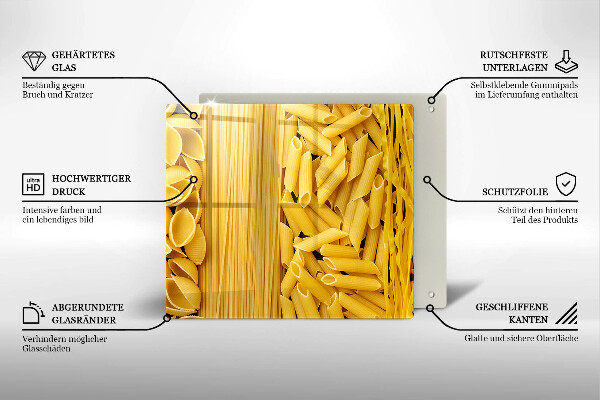 Steklena podloga za rezanje Testenine