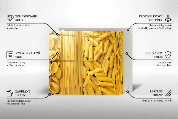 Steklena podloga za rezanje Testenine