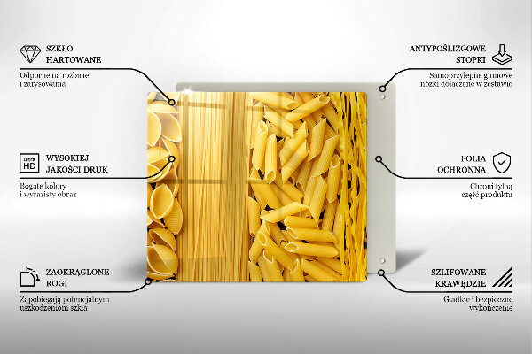 Steklena podloga za rezanje Testenine