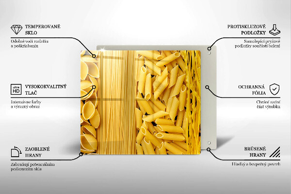 Steklena podloga za rezanje Testenine