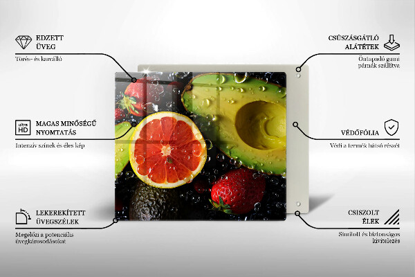 Steklena podloga za rezanje Sadje in zelenjava