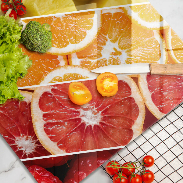 Steklena podloga za rezanje Pisano sadje
