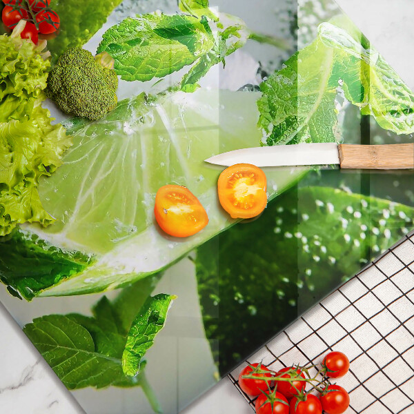 Steklena podloga za rezanje Voda z limeto in ledom