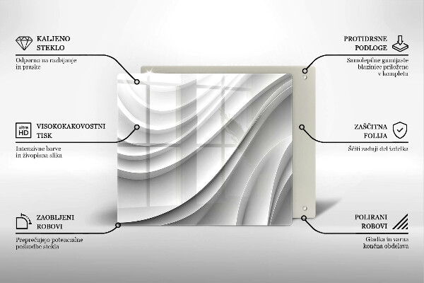 Steklena podloga za rezanje Geometrijske črte