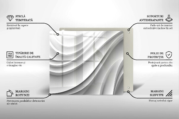 Steklena podloga za rezanje Geometrijske črte