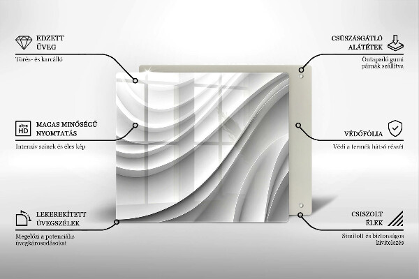 Steklena podloga za rezanje Geometrijske črte