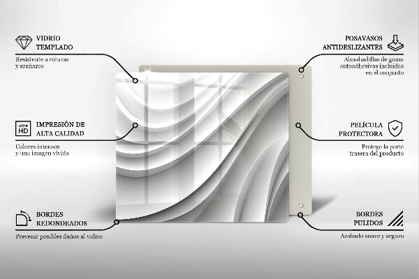 Steklena podloga za rezanje Geometrijske črte