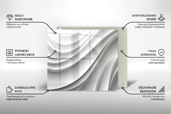Steklena podloga za rezanje Geometrijske črte