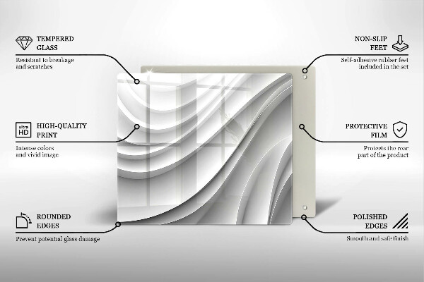 Steklena podloga za rezanje Geometrijske črte