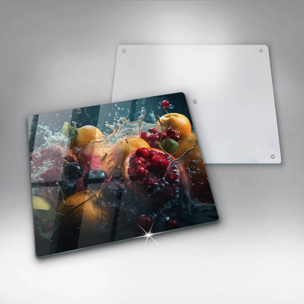 Steklena podloga za rezanje Sadje v vodi