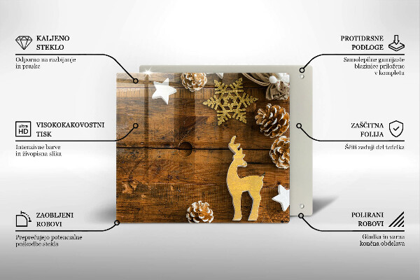 Steklena podloga za rezanje božični okraski