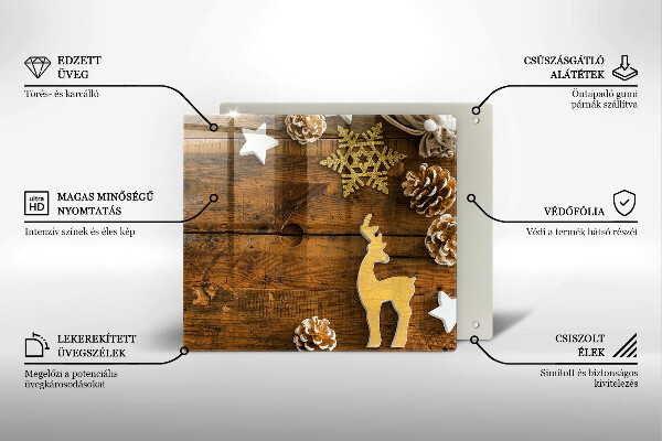 Steklena podloga za rezanje božični okraski