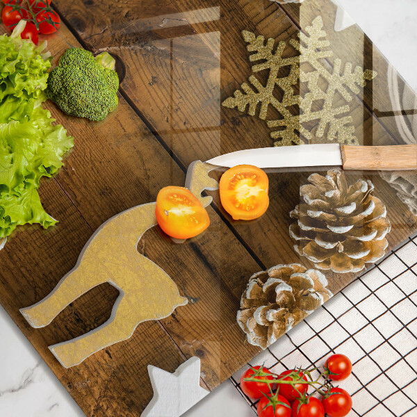 Steklena podloga za rezanje božični okraski