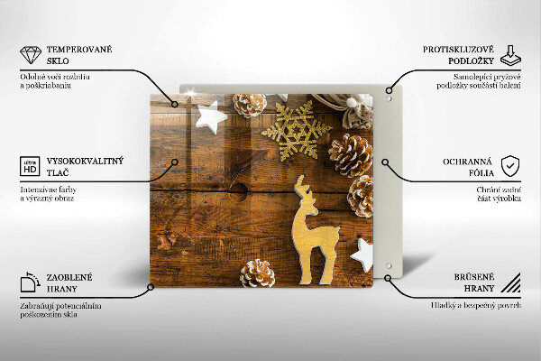 Steklena podloga za rezanje božični okraski