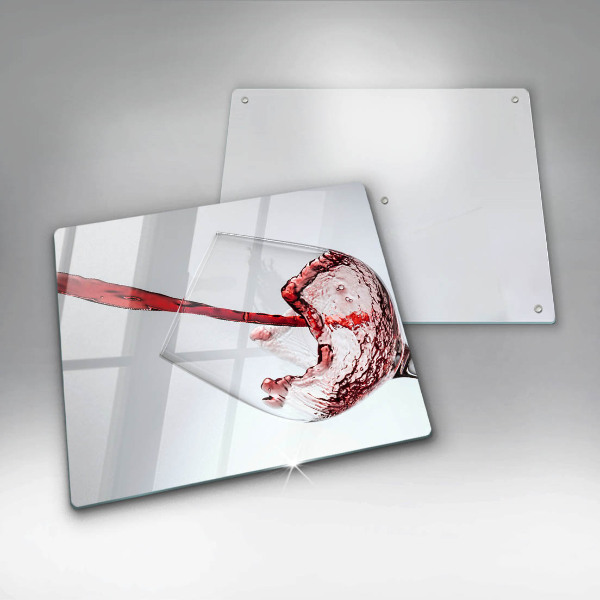 Steklena podloga za rezanje rdeče vino