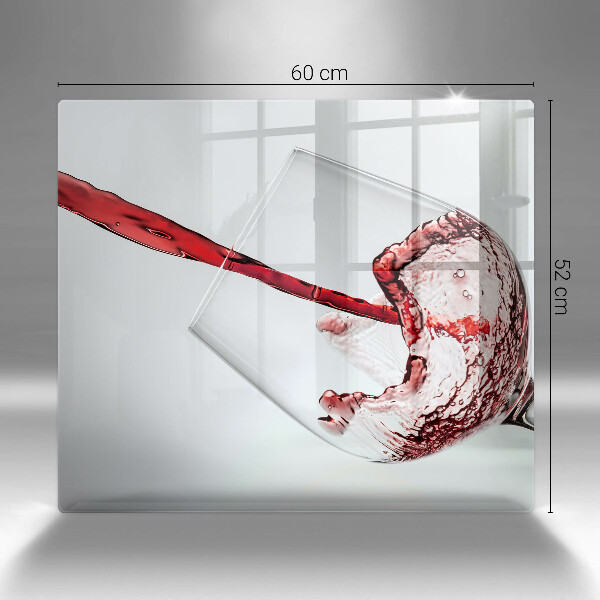 Steklena podloga za rezanje rdeče vino