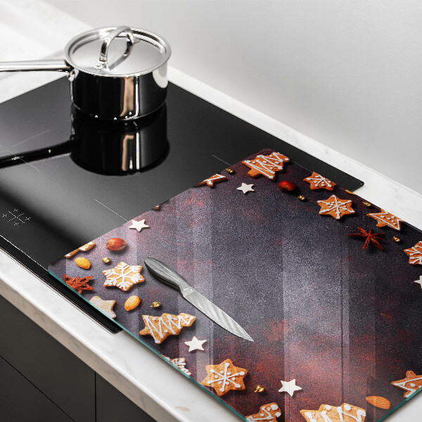 Steklena podloga za rezanje Medenjakov božič