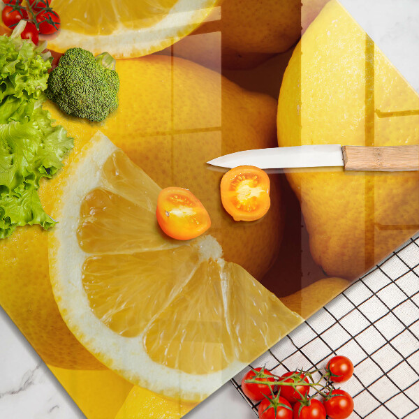 Steklena podloga za rezanje Sočne limone