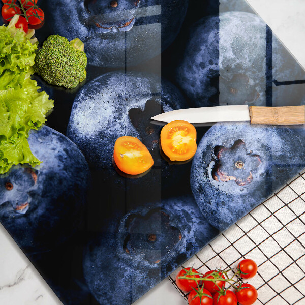 Steklena podloga za rezanje Jagode od blizu